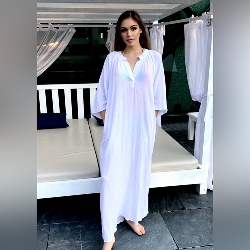 COTE PRIVEE gauze cotton dress - Picture 4 of 9